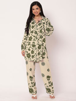 Moomaya - Printed Green Co-ord (Set of 2)