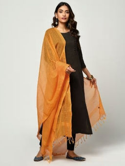 Fabindia - Cotton Missing Check Woven Dupatta
