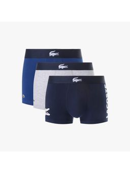 Lacoste - Men Multi-Color Cotton Blend Plain Trunks (Pack of 3)
