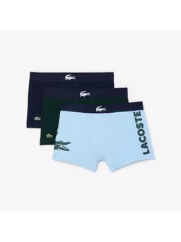 Lacoste - Men' Multi-Color Cotton Blend Plain Trunks (Pack of 3)