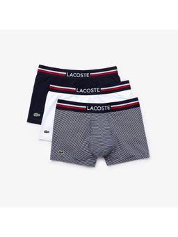 Lacoste - Men Multi-Color Cotton Blend Stripes Trunks (Pack of 3)