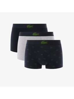 Lacoste - Men Multi-Color Cotton Blend Plain Trunks (Pack of 3)