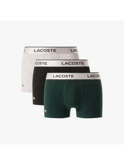 Lacoste - Men Multi-Color Cotton Blend Plain Trunks (Pack of 3)