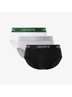Lacoste - Men Multi-Color Cotton Blend Plain Briefs (Pack of 3)