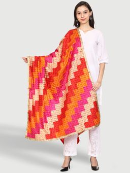 SWI STYLISH - Chiffon Multicolor Phulkari Dupatta