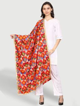 SWI STYLISH - Chiffon Multicolor Phulkari Dupatta
