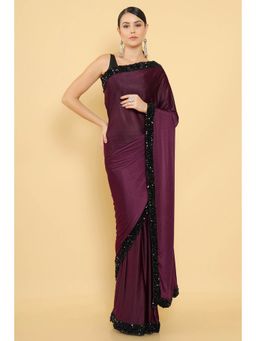 Soch - Purple Satin Sequined with Unstitched