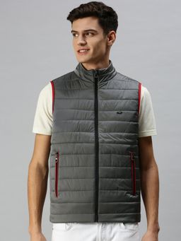 SHOWOFF - Men Casual Quilted Grey Jacket