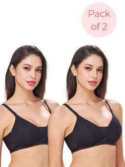 bodyline - Pixie Black Seamless Wire-Free Padded T-Shirt Bra (Pack of 2)