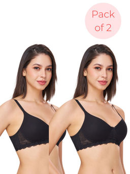 bodyline - Bambi Black Seamless U-Back Wire Free Padded T-Shirt Medium Coverage Bra