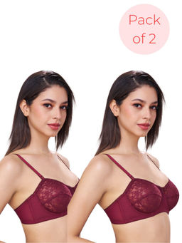 bodyline - Citra Dark Cherry Strapless Wired Lace Bra with Detachable Straps