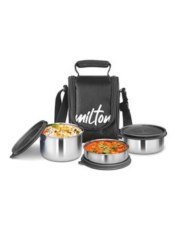 Milton - Tasty 3 Lunch Box with Bag - Black