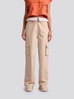 Muvazo - Beige Breeze Pocket Ed Pants