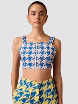 Muvazo - Houndstooth Vibe Zip Tank