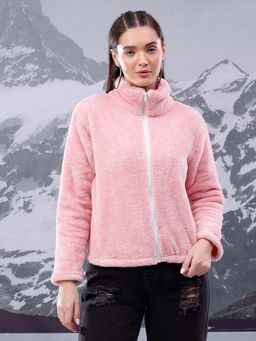 KOTTY - Women Zipper Closure Fleece Fur Stylish Comfort Sweatshirt