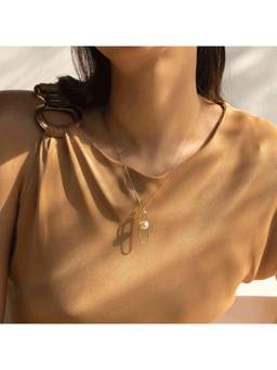 Nishani - Women Sterling Silver Pearl Chain Necklace