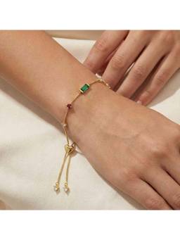 Nishani - Women Sterling Silver Multi-Colour Heart Bracelet