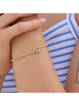Nishani - Women Sterling Silver Circle Charm Bracelet