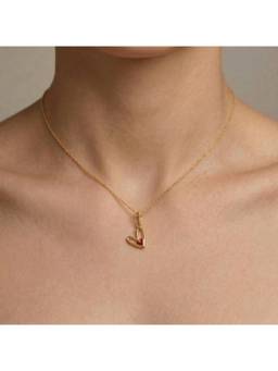 Nishani - Women Sterling Silver Double Heart Pendant