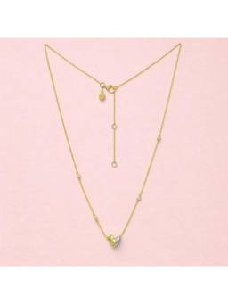 Nishani - Women Sterling Silver Dual-Tone Organic Heart Necklace