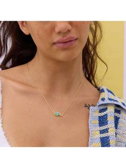 Nishani - Women Sterling Silver Wave Pendant Necklace