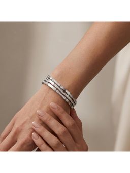 Salty - Women Stainless Steel White Stones Bracelet