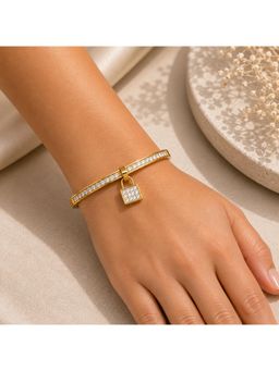 Salty - Women Stainless Steel White Stones Bracelet