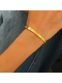 Salty - Women Stainless Steel White Stones Bracelet