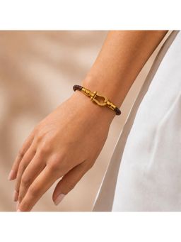 Salty - Women Stainless Steel Brown Statement Bracelet