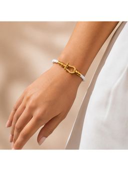 Salty - Women Stainless Steel White Statement Bracelet