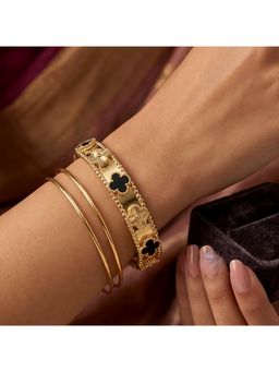 Salty - Women Stainless Steel Black Stones Bracelet