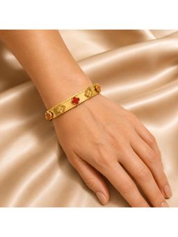 Salty - Women Stainless Steel Red Stones Bracelet