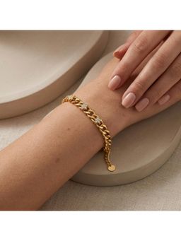 Salty - Women Stainless Steel White Stones Bracelet
