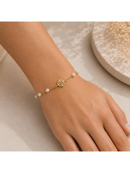 Salty - Women Stainless Steel White Pearl Bracelet