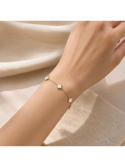 Salty - Women Stainless Steel White Stones Bracelet