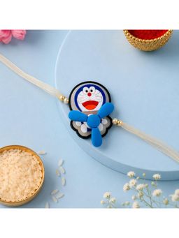 ISHKAARA - Blue Doraemon Anime Air Fan Spinner Rakhi for Little Brother