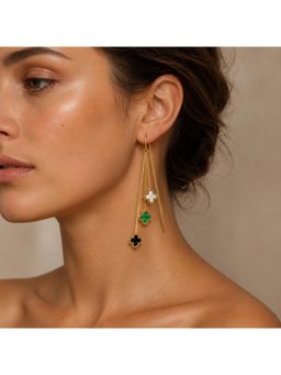 Salty - Women Stainless Steel Multi-Color Stones Pair of Earrings