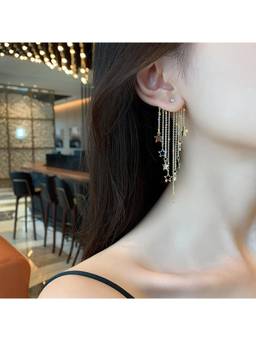 Salty - Women Stainless Steel Gold Statement Pair of Earrings