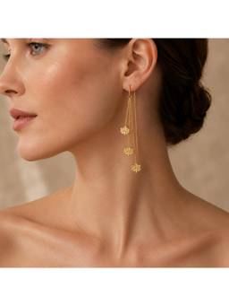 Salty - Women Stainless Steel Gold Statement Pair of Earrings