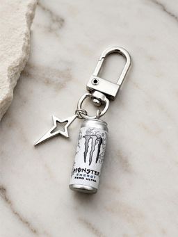 ISHKAARA - Mini Can Bag Charm Soda Can Keychain Monster Energy Zero Ultra Edition