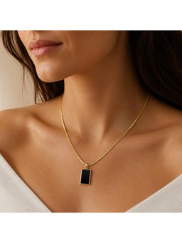 Salty - Women Stainless Steel Black Stones Necklace