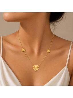 Salty - Women Stainless Steel Gold Statement Necklace
