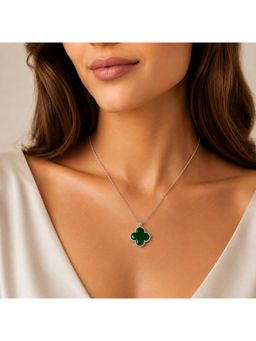 Salty - Women Stainless Steel Green Stones Necklace