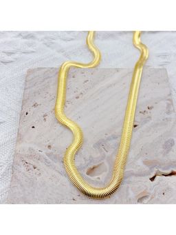 Salty - Women Stainless Steel Gold Statement Necklace