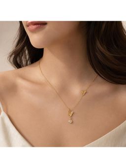 Salty - Women Stainless Steel White Stones Necklace