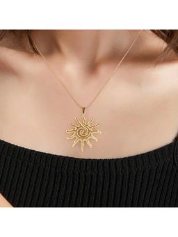 Salty - Women Stainless Steel Gold Statement Necklace