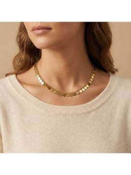 Salty - Women Stainless Steel Gold Statement Necklace