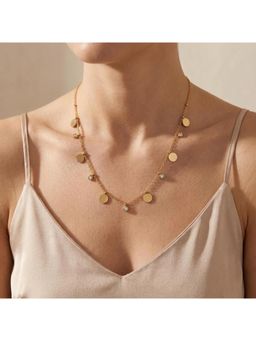 Salty - Women Stainless Steel White Stones Necklace