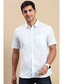 Classic Polo - Men's Half Sleeve White Slim Fit Solid Shirt