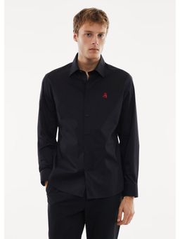 MISCHIEF MONKEY - Men Black Cotton Full Sleeves Shirt